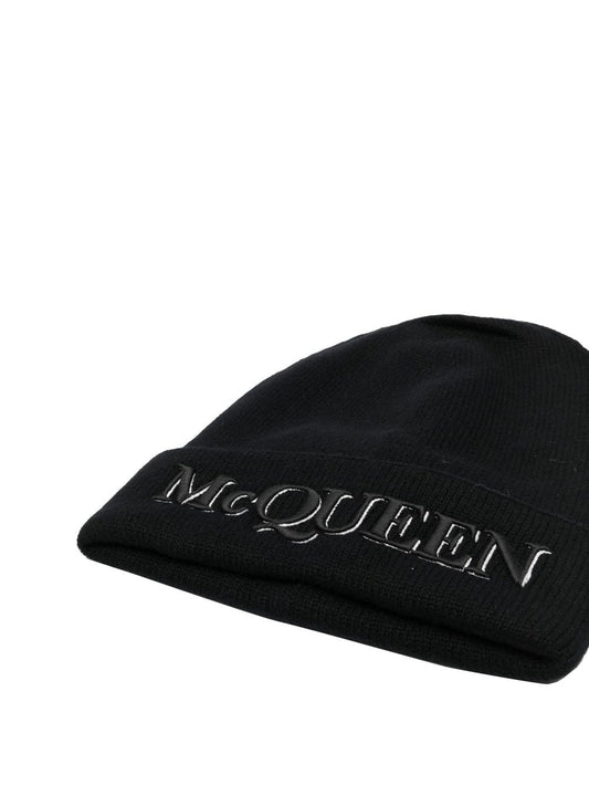 ALEXANDER MCQUEEN CASHMERE LOGO BEENIE