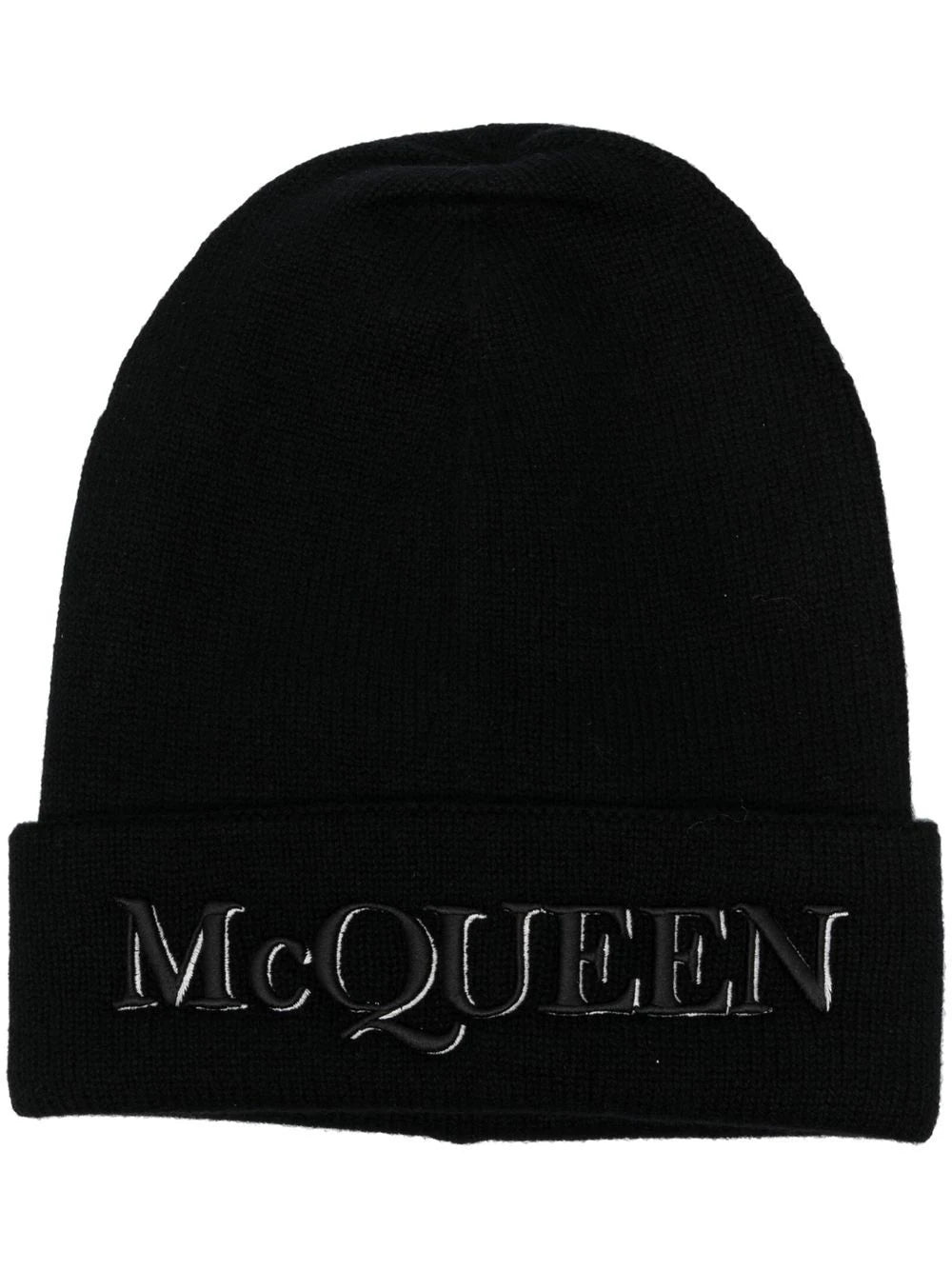 ALEXANDER MCQUEEN CASHMERE LOGO BEENIE