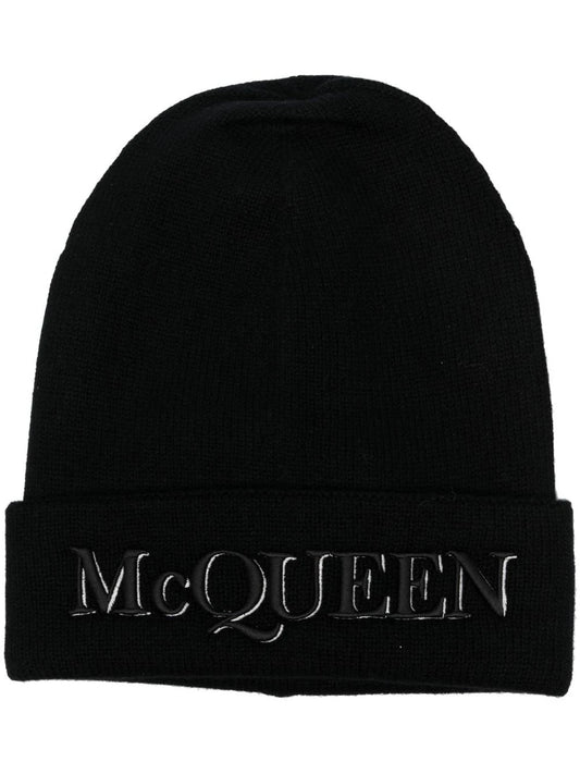 ALEXANDER MCQUEEN CASHMERE LOGO BEENIE
