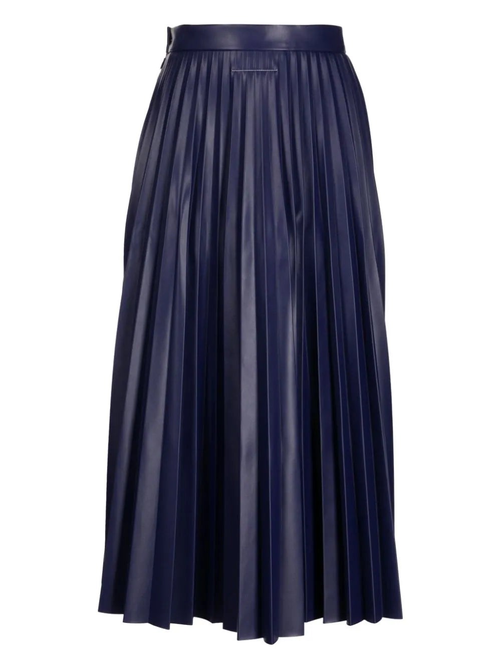 MM6 MAISON MARGIELA FAUX LEATHER MIDI SKIRT NAVY