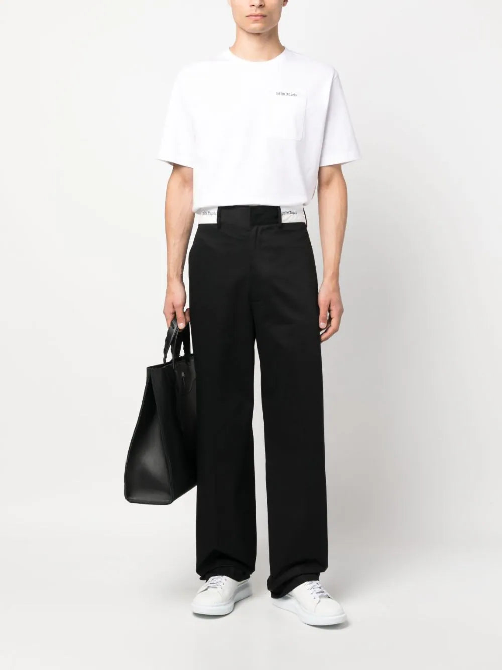 PALM ANGELS LOGO-WAISTBAND CHINO TROUSERS – TheLuxeLend