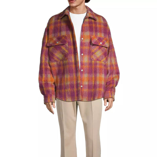 PALM ANGELS PLAID SHIRT JACKET