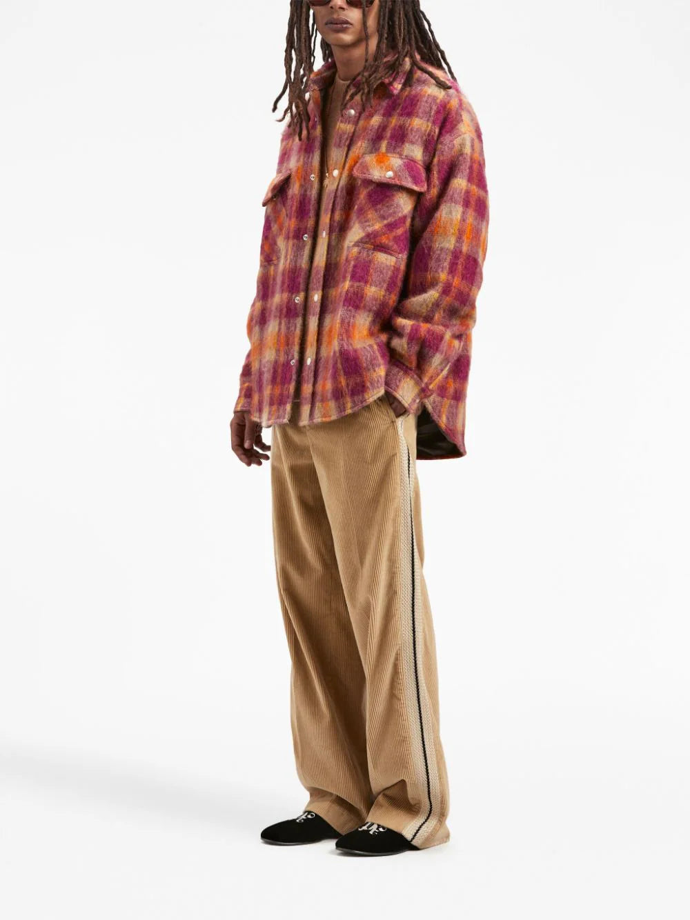 PALM ANGELS PLAID SHIRT JACKET