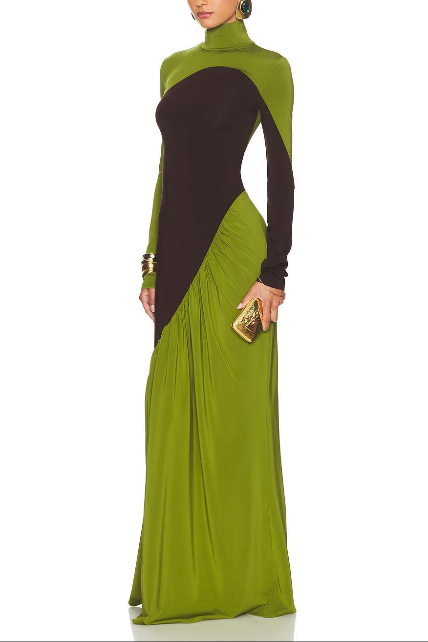 HELSA COLOR BLOCKED JERSEY DRESS