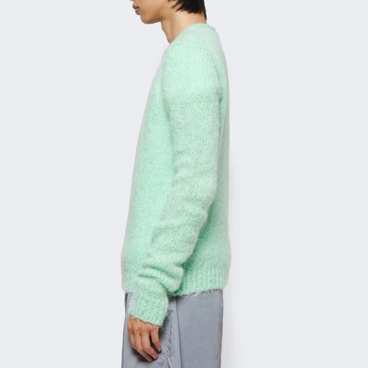 RICK OWENS BIKER SWEATER AQUA