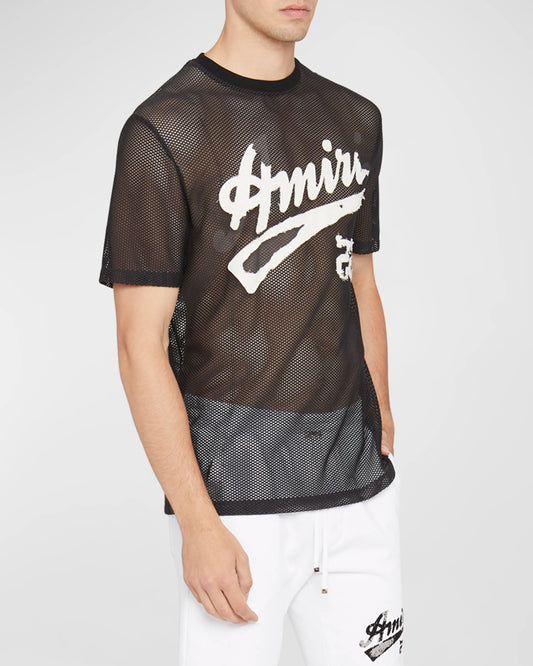 AMIRI MESH DISTRESSED T-SHIRT