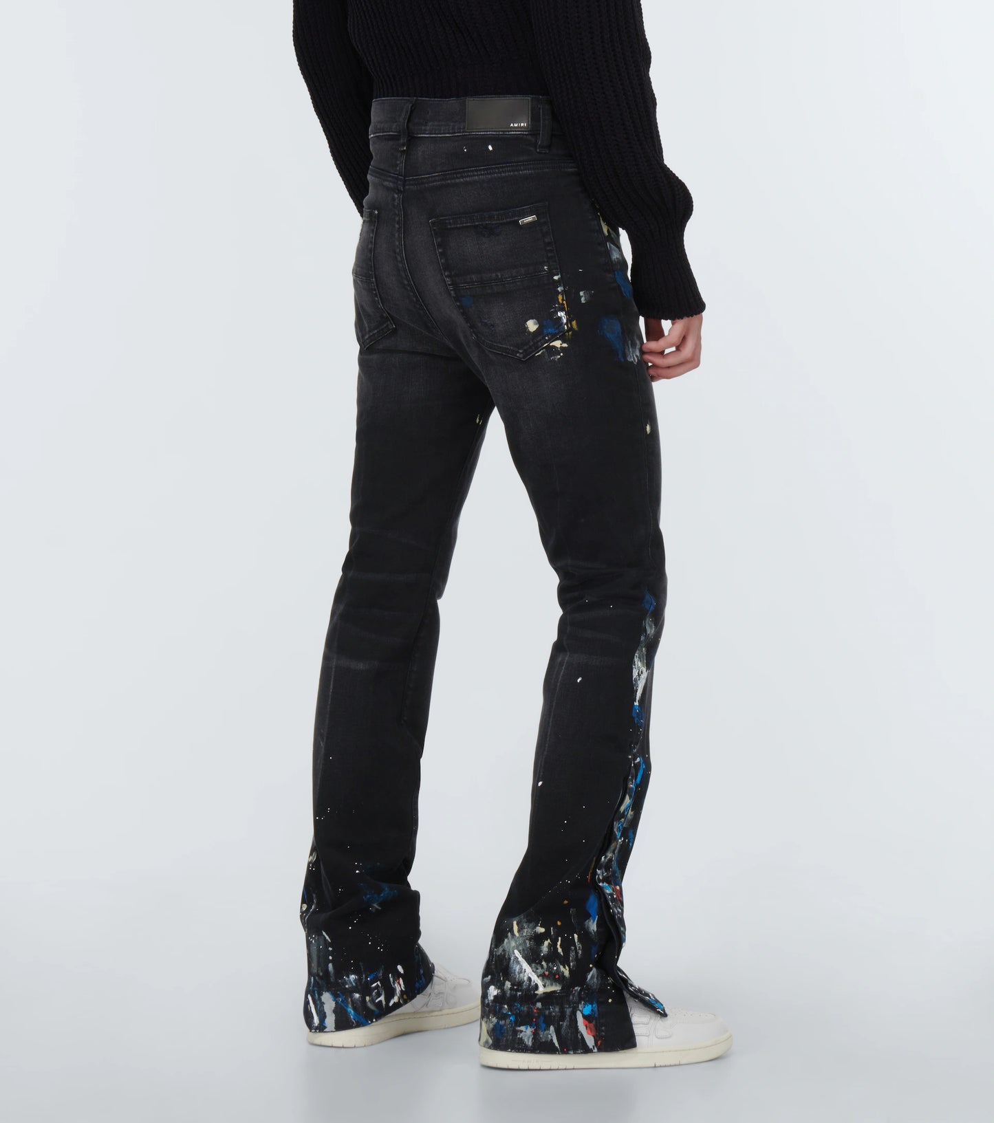 AMIRI PAINT SPLATTER FLARE JEANS