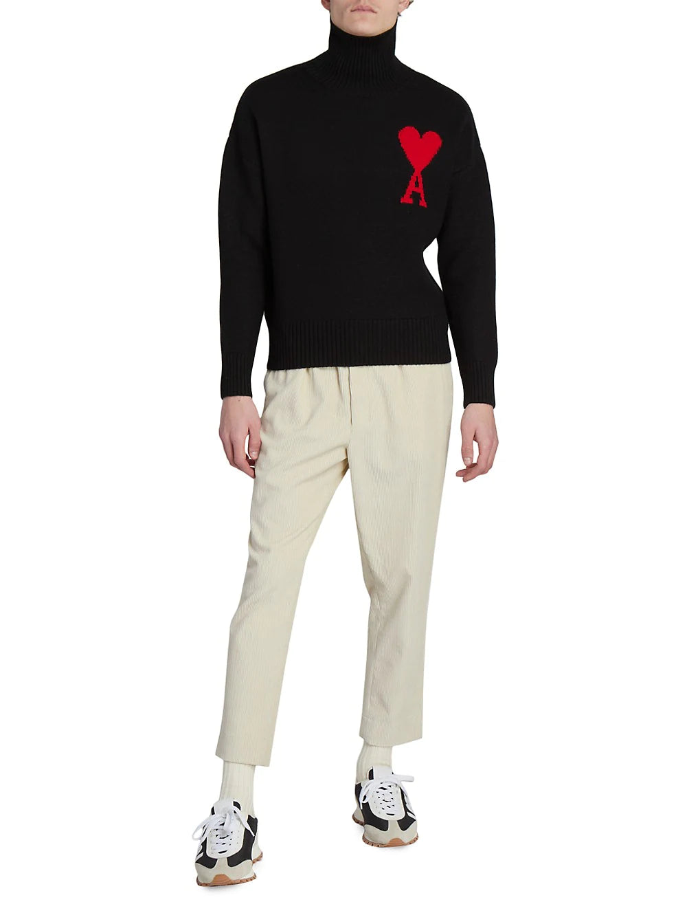 AMI PARIS Ami de Cœur virgin wool turtleneck sweater