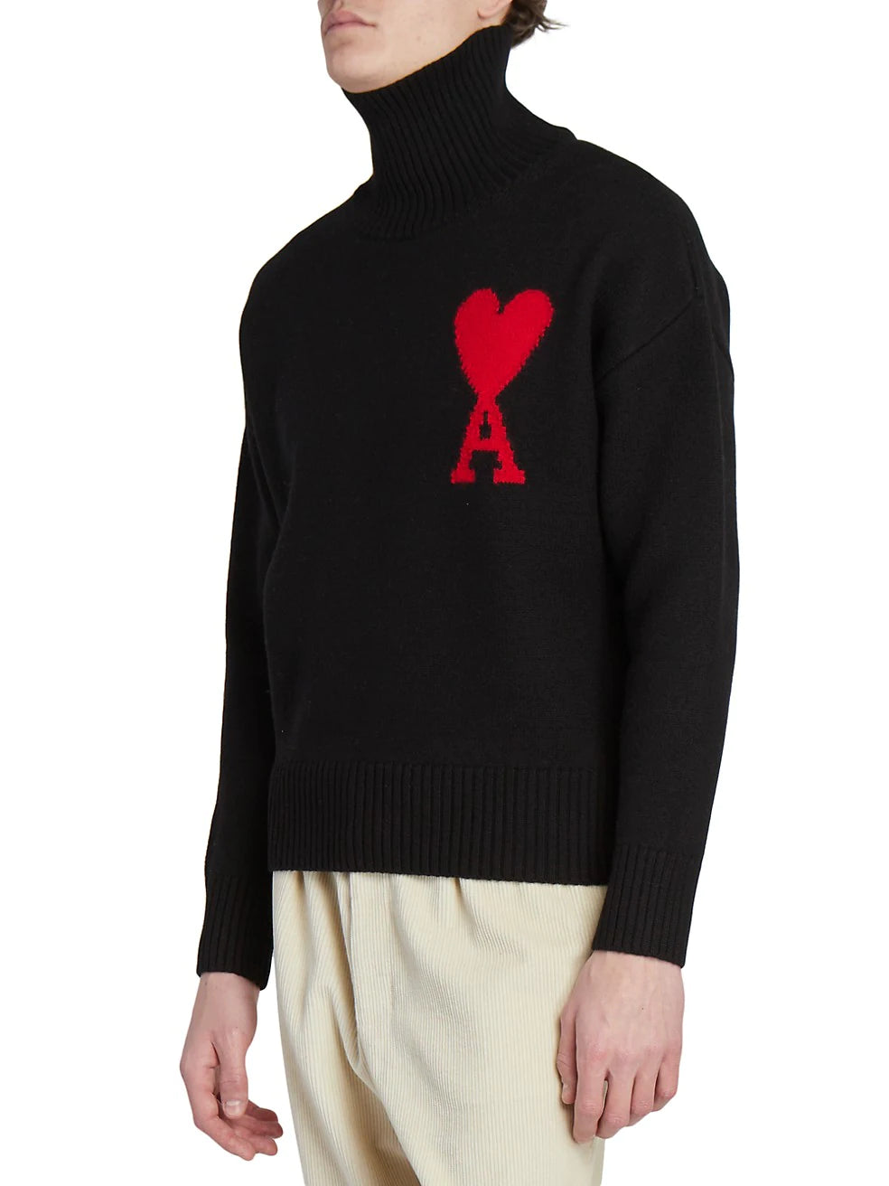 AMI PARIS Ami de Cœur virgin wool turtleneck sweater