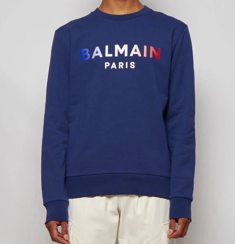 BALMAIN GRADIENT LOGO SWEATSHIRT