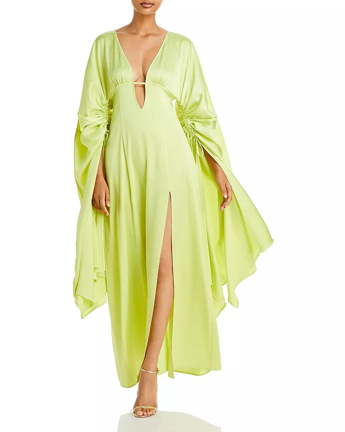 cult gaia green dress long sleeve Cult Gaia Winona Long Dress