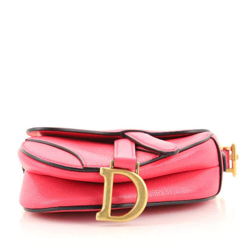 CHRISTIAN DIOR PINK MICRO SADDLE BAG