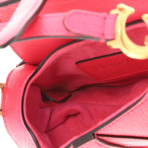 CHRISTIAN DIOR PINK MICRO SADDLE BAG