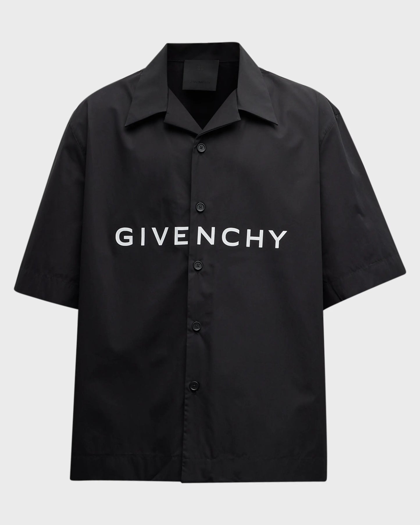 GIVENCHY BOXY FIT LOGO CAMP SHIRT