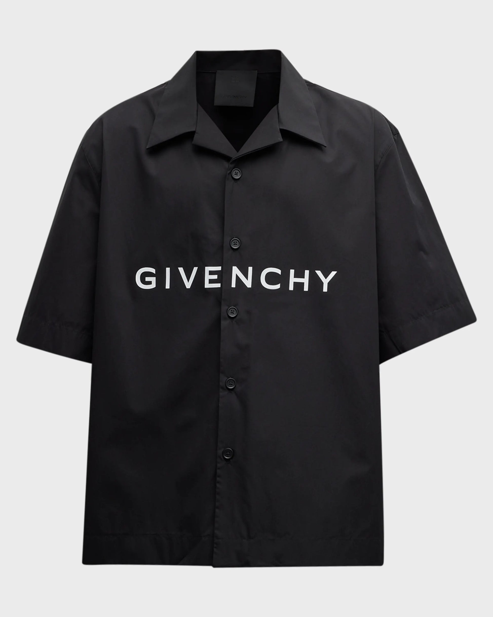GIVENCHY BOXY FIT LOGO CAMP SHIRT
