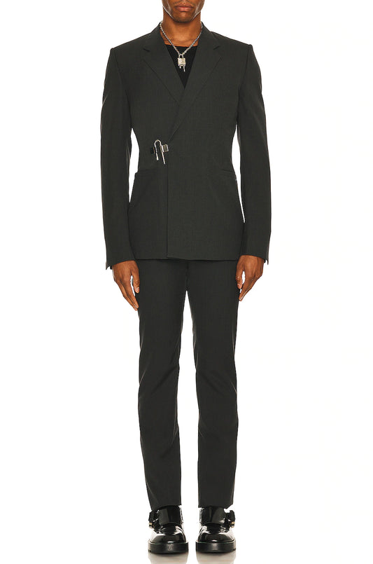 GIVENCHY SLIM FIT TROUSERS WITH SIDE U LOCK BELT