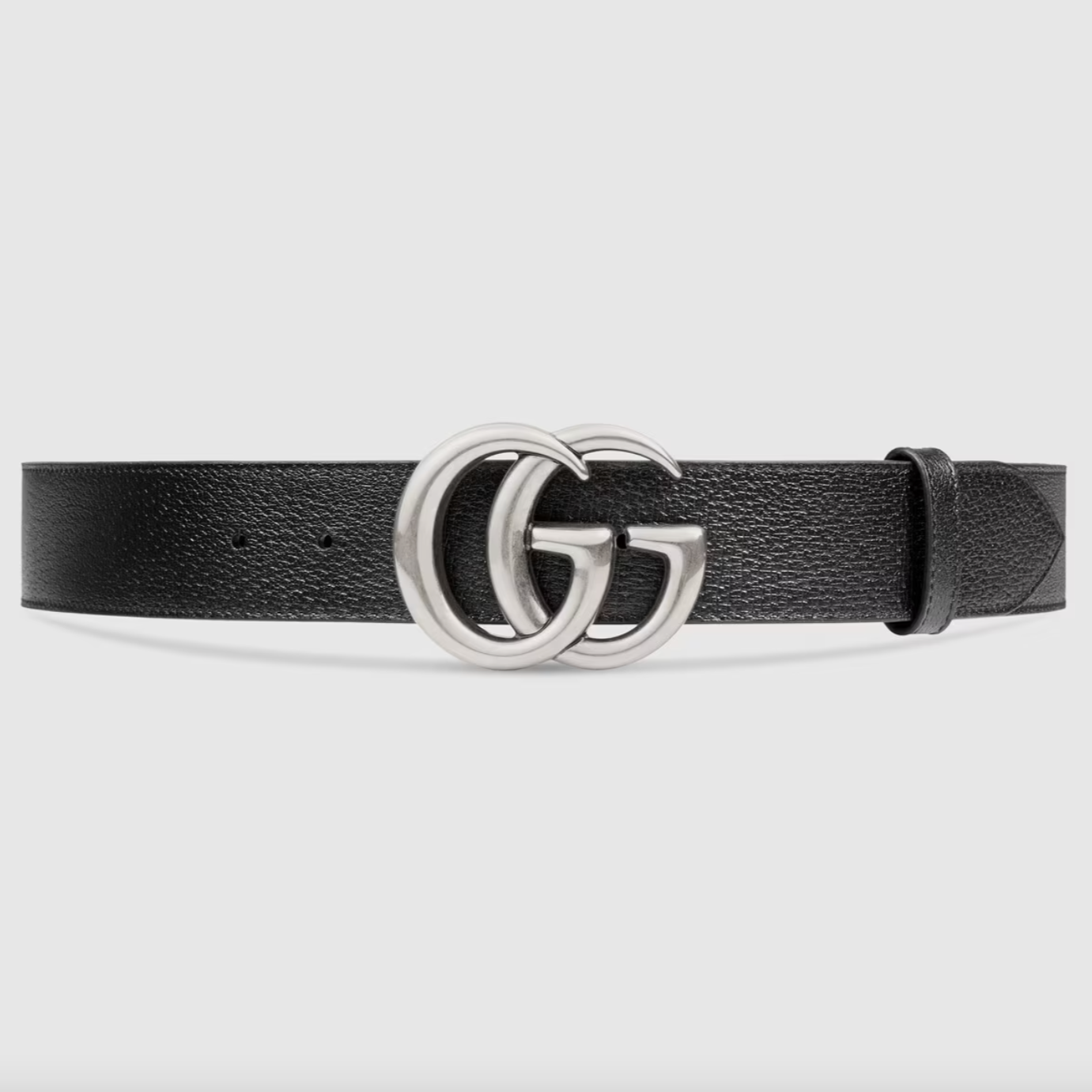 GUCCI GG LEATHER BELT SILVER BUCKLE – TheLuxeLend