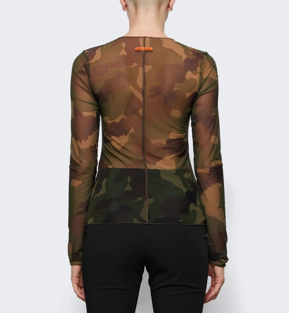 HERON PRESTON CAMO MESH TOP