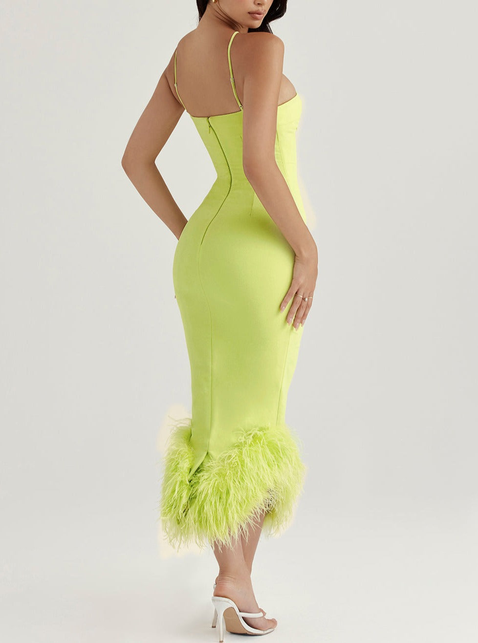 FORMAL FEATHER DRESS RENTAL