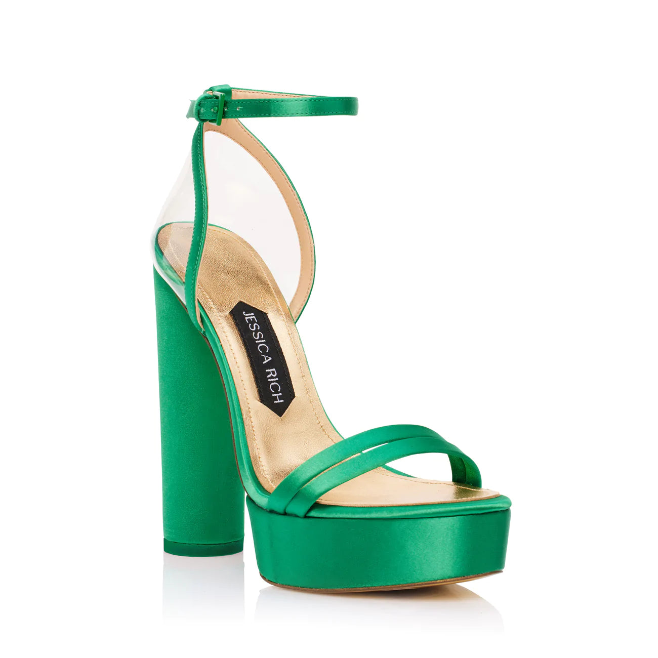 JESSICA RICH GREEN PLATFORM SANDAL