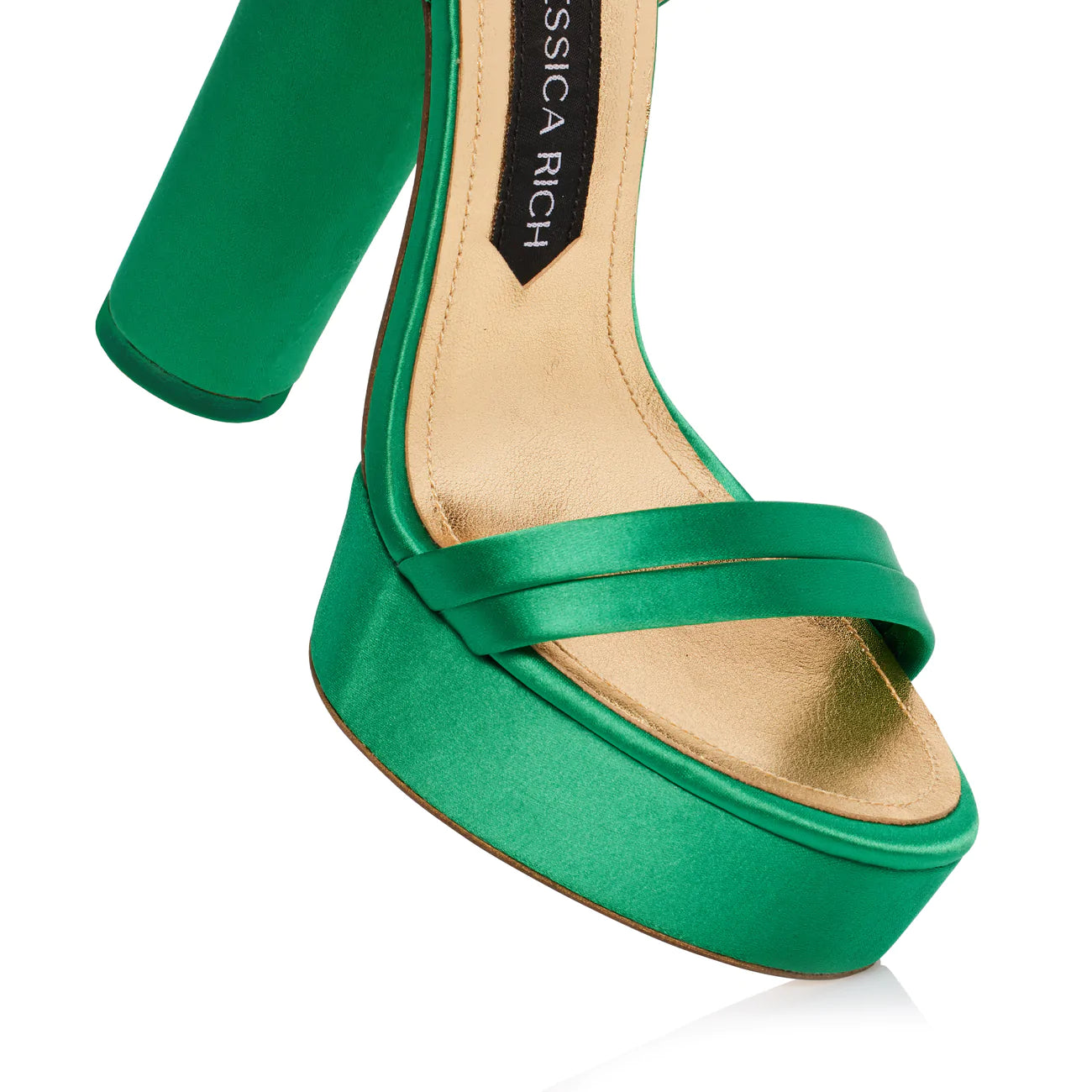 JESSICA RICH GREEN PLATFORM SANDAL