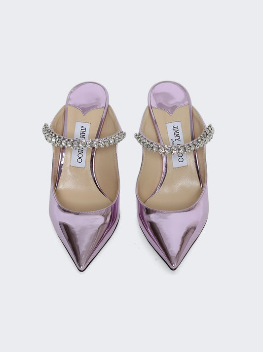 JIMMY CHOO BING 100 LIQUID METALLIC MULES