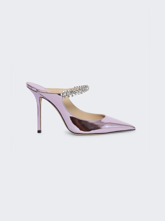 JIMMY CHOO BING 100 LIQUID METALLIC MULES
