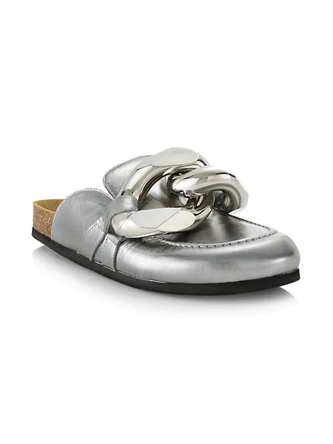 JW ANDERSON SILVER CHAIN MULE