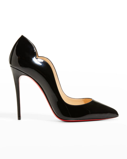 CHRISTIAN LOUBOUTIN SCALLOPED PATENT PUMP
