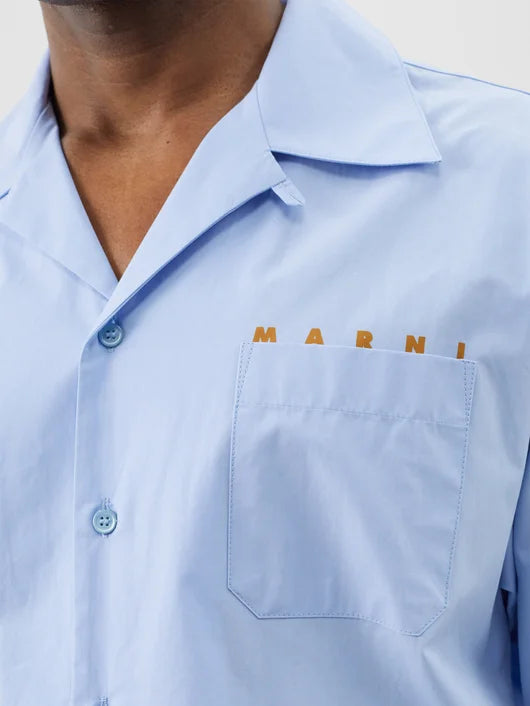 MARNI LOGO PRINT BOWLING SHIRT