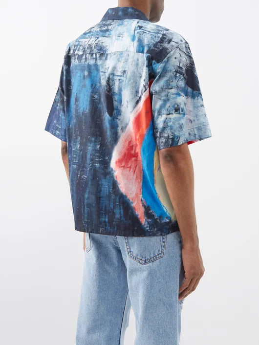 MARNI RAINBOW PRINT BOWLING SHIRT