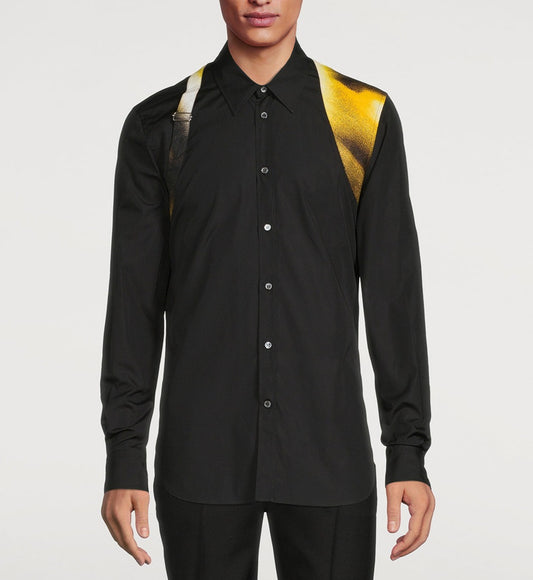 ALEXANDER MCQUEEN PAINTED FIGURE HARNESS SHIRT