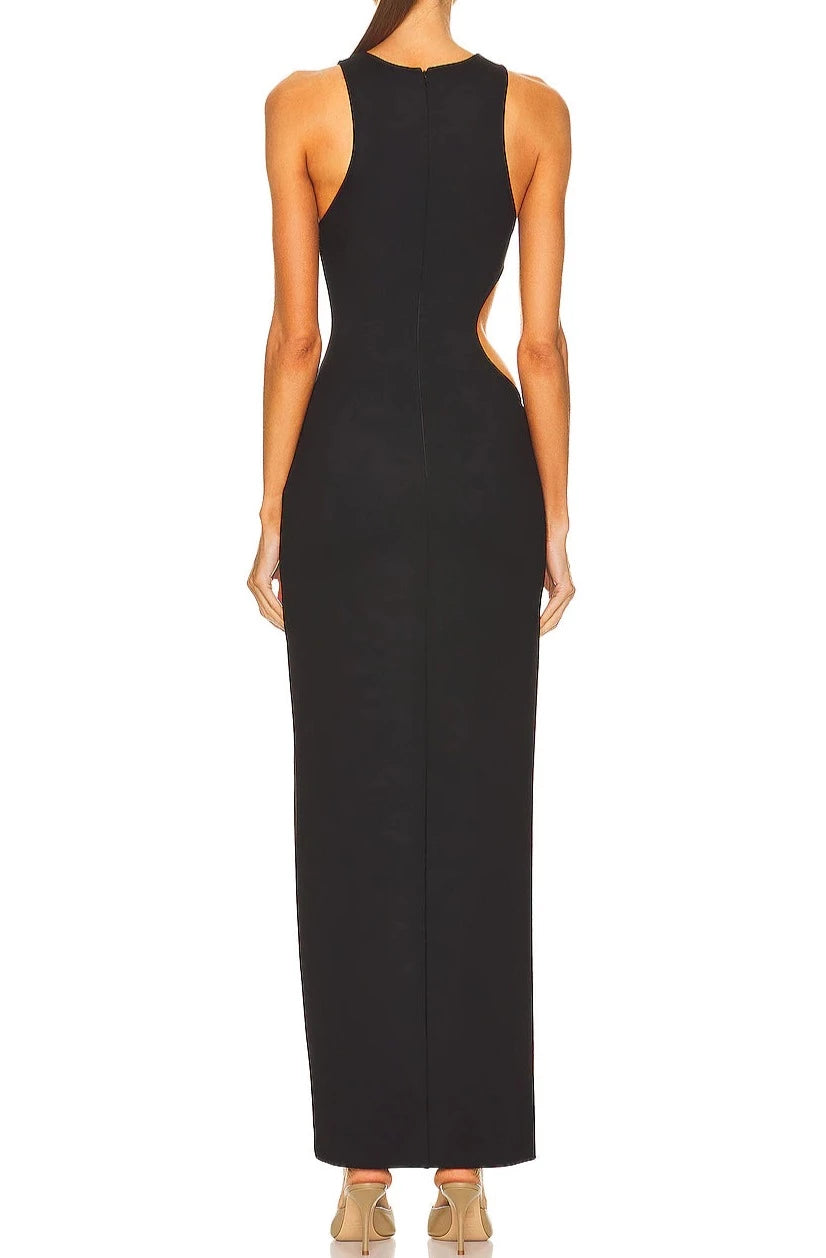 NICHOLAS YALINA SCOOP CUTOUT DRESS