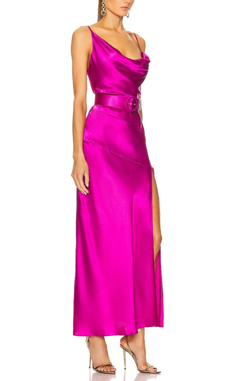 NICHOLAS NAHARA ASYMMETRIC COWL NECK DRESS