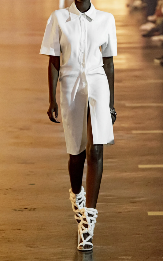 OFF-WHITE MINI SHIRT DRESS