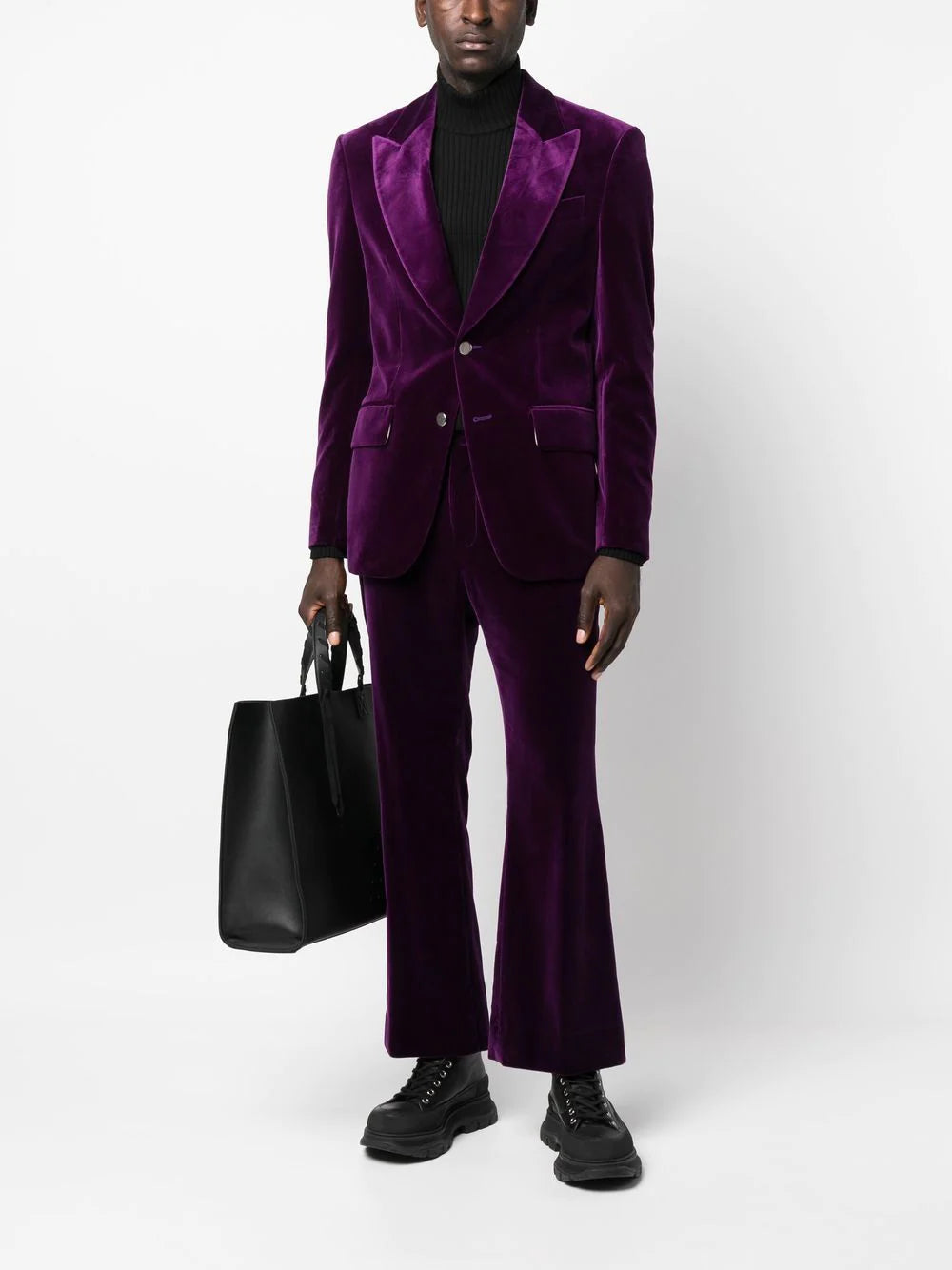 PALM ANGELS VELVET SUIT BLAZER