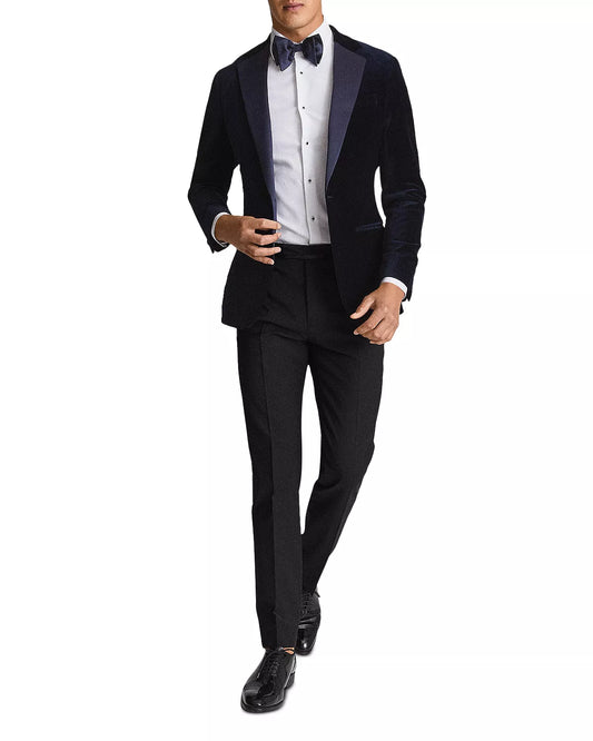 REISS NAVY VELVET BLAZER