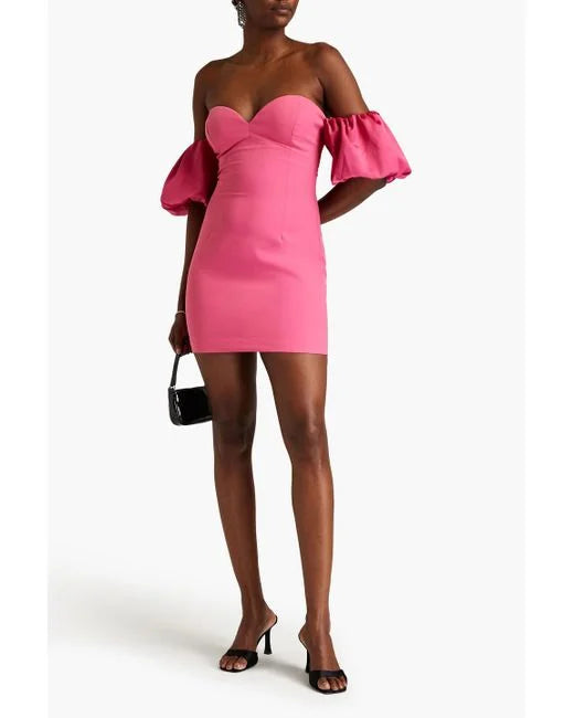 RONNY KOBO ANDREA OFF-THE-SHOULDER MINIDRESS