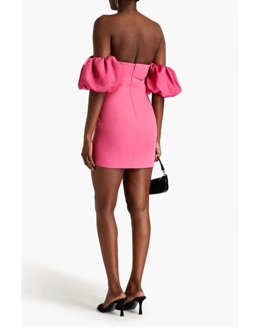 RONNY KOBO ANDREA OFF-THE-SHOULDER MINIDRESS