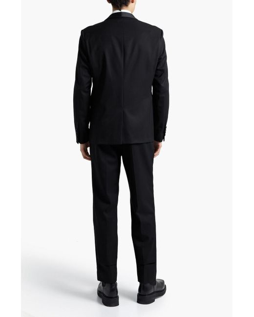 SANDRO SATIN TRIMMED SHAWL TUXEDO JACKET