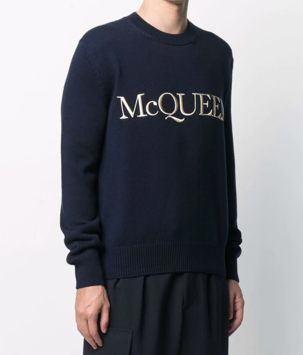 ALEXANDER MCQUEEN NAVY KNIT