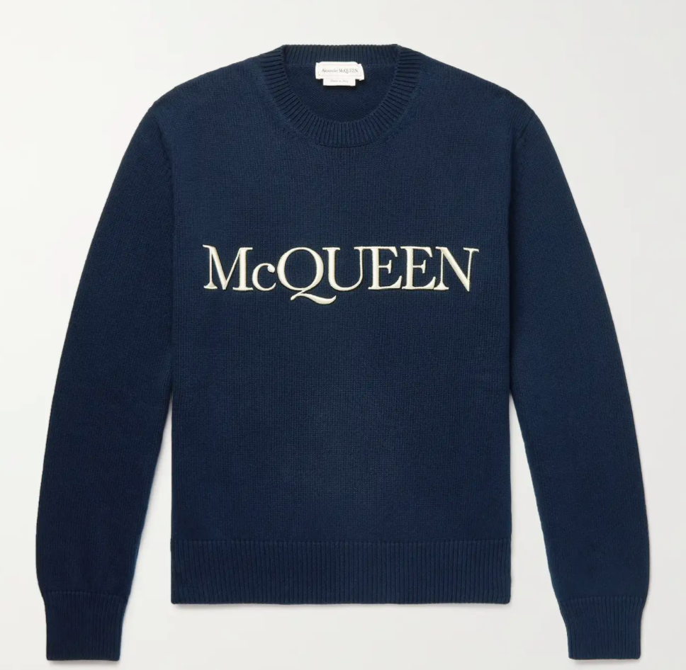 ALEXANDER MCQUEEN NAVY KNIT