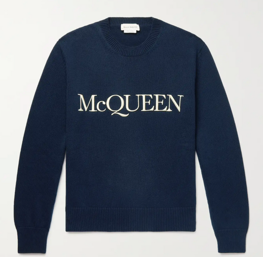 ALEXANDER MCQUEEN NAVY KNIT