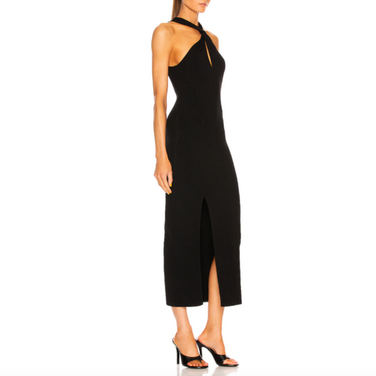 NICHOLAS TWIST FRONT MIDI DRESS