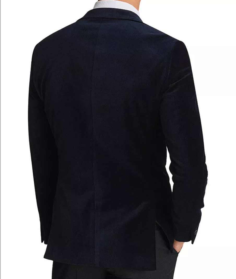 REISS NAVY VELVET BLAZER