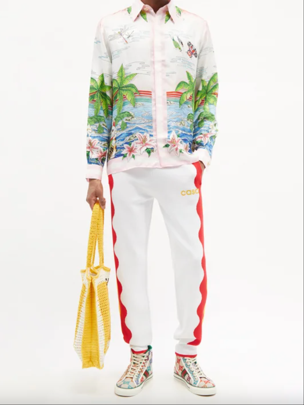 CASABLANCA UKIYO-E PRINT SILK SHIRT