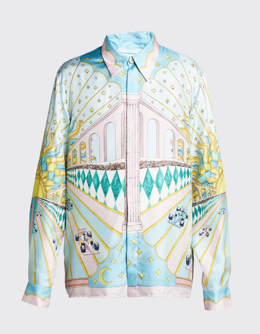 CASABLANCA COURSE GRAPHIC SPORT SHIRT
