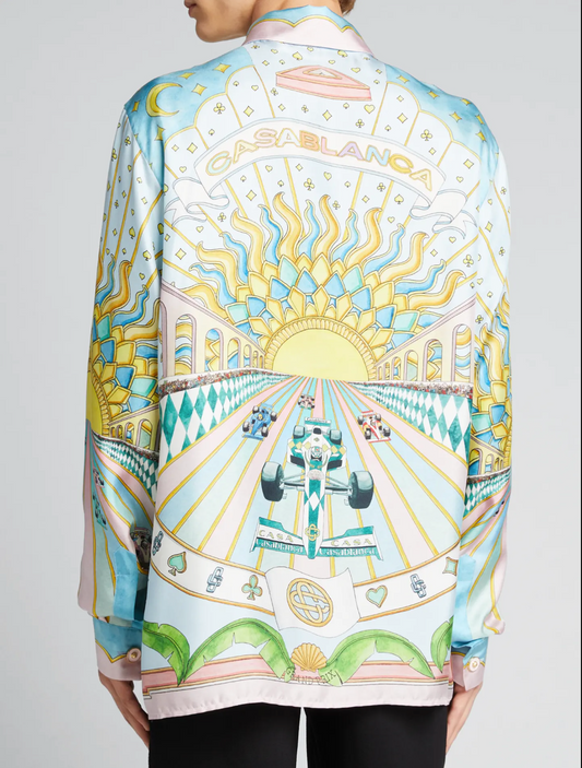 CASABLANCA COURSE GRAPHIC SPORT SHIRT