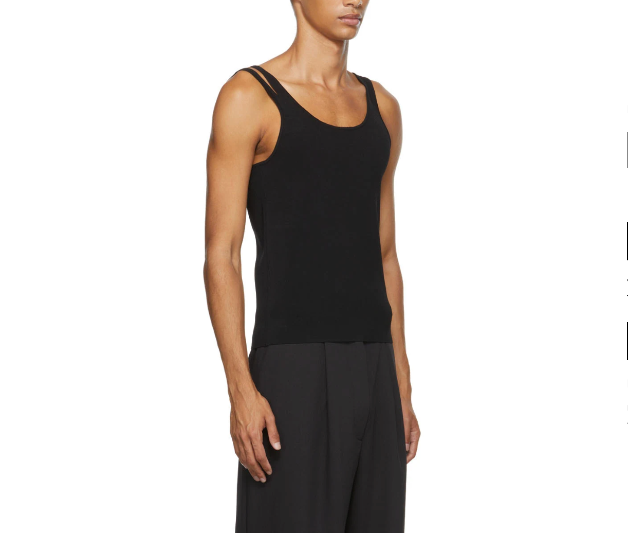 DION LEE BLACK SLASH WOVEN TURTLENECK