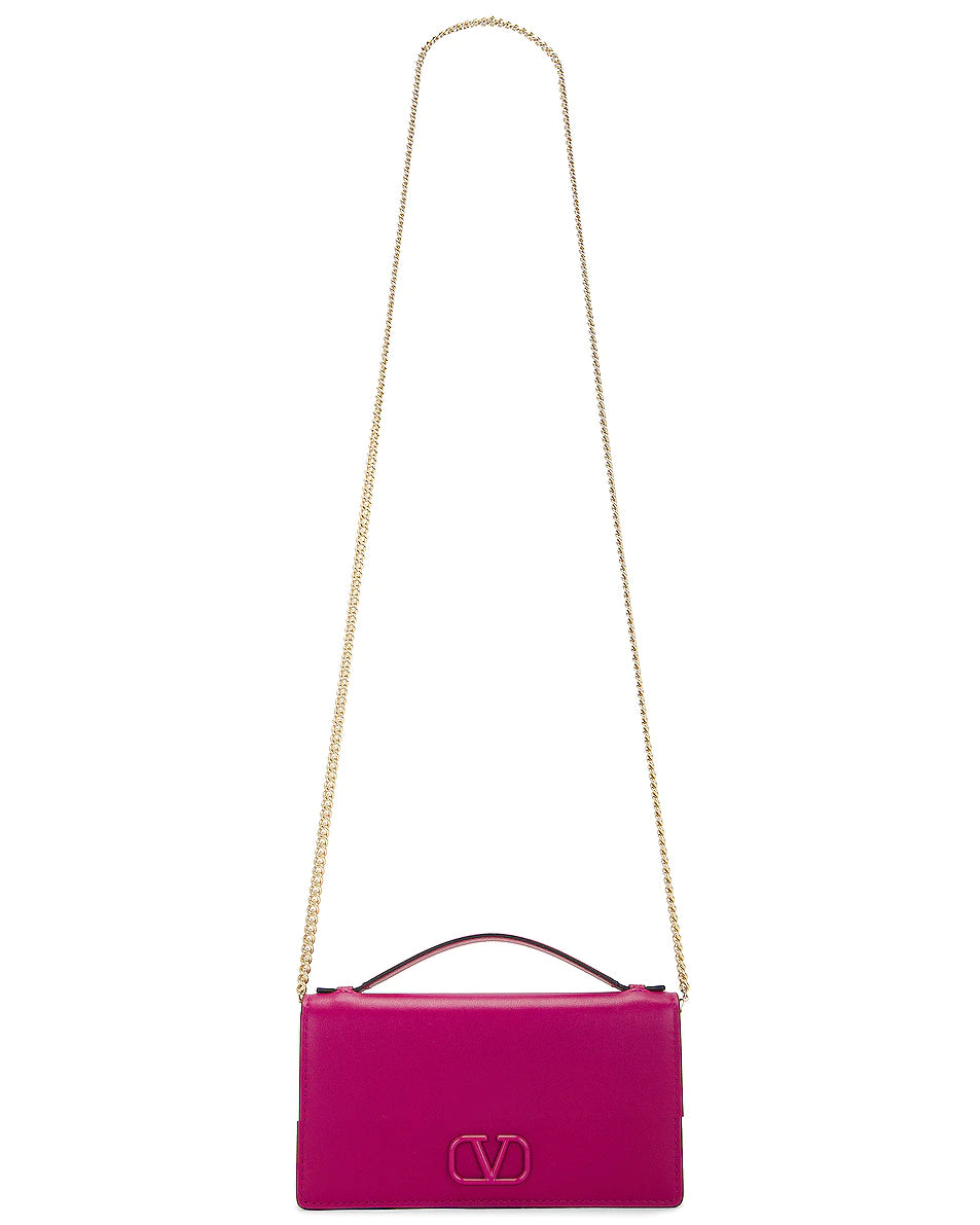 VALENTINO GARAVANI V LOGO SIGNATURE WALLET ON CHAIN